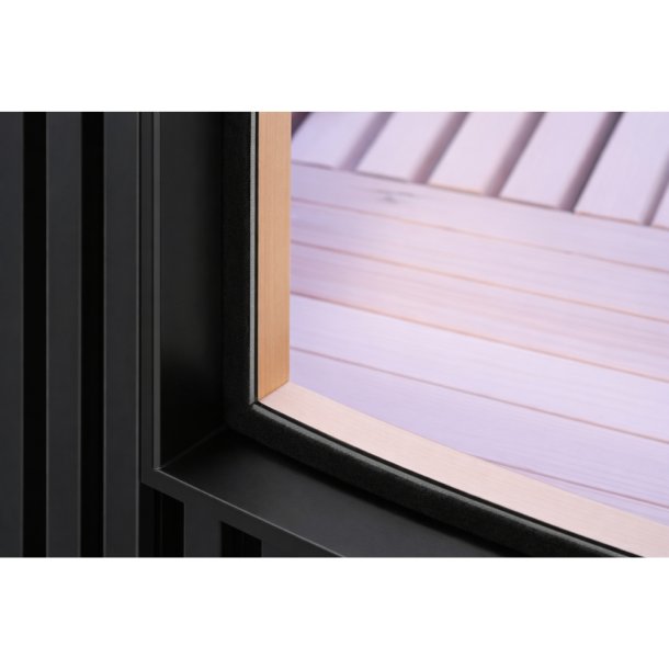 Sauna Moon Infrar&oslash;d Rund 4 pladser Sort Holls